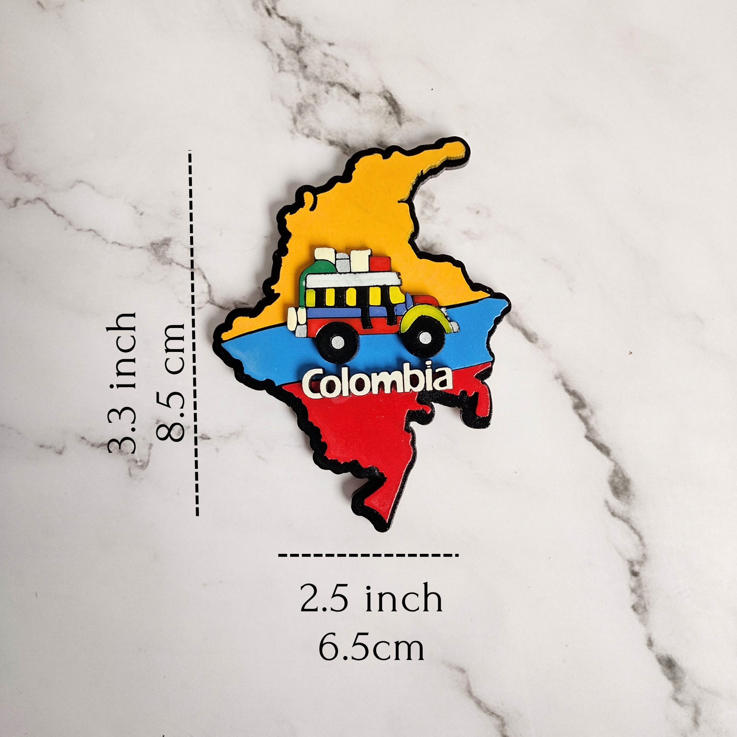 Colombia Map Fridge Magnet