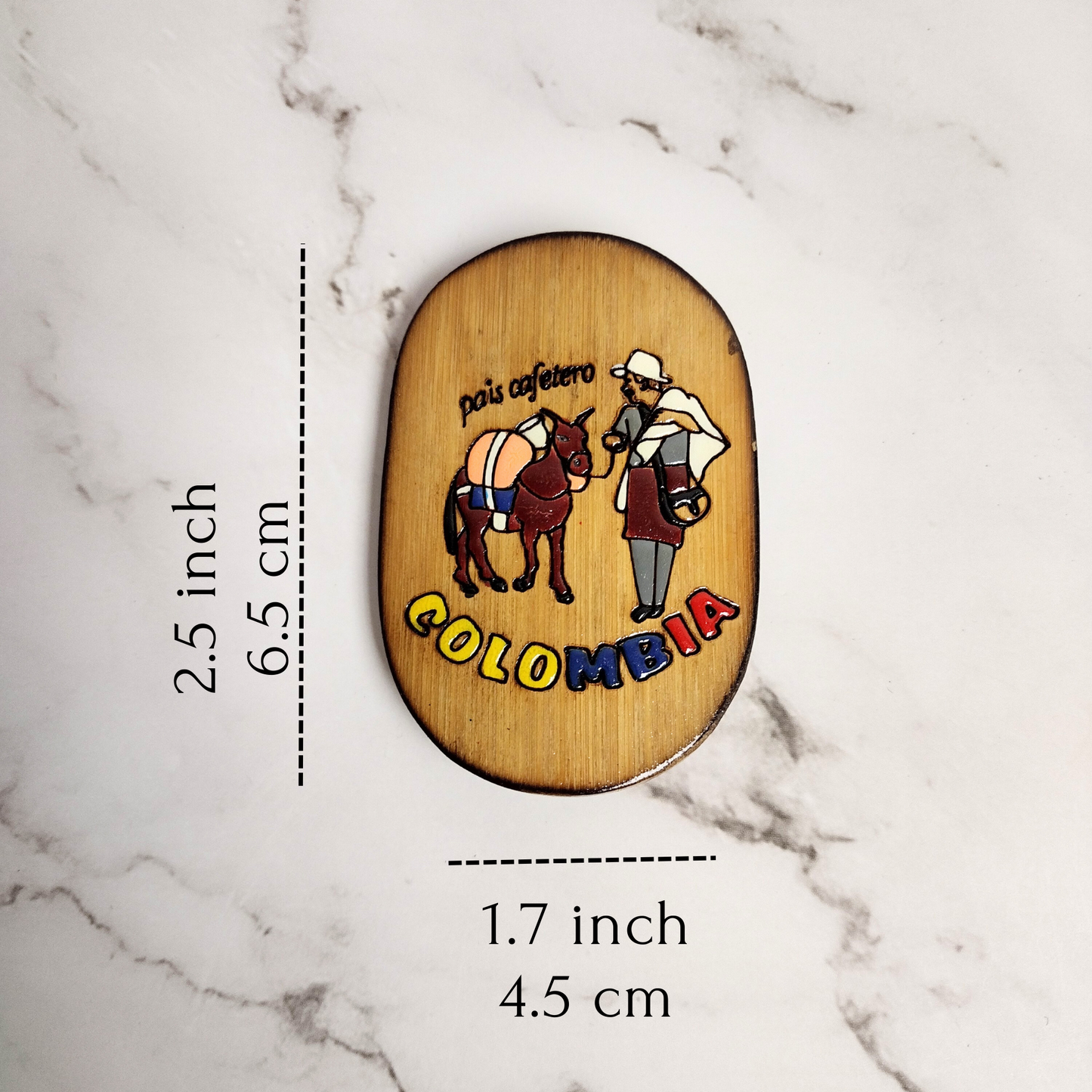 Colombian Wood Magnet Souvenirs for Fridge Decor