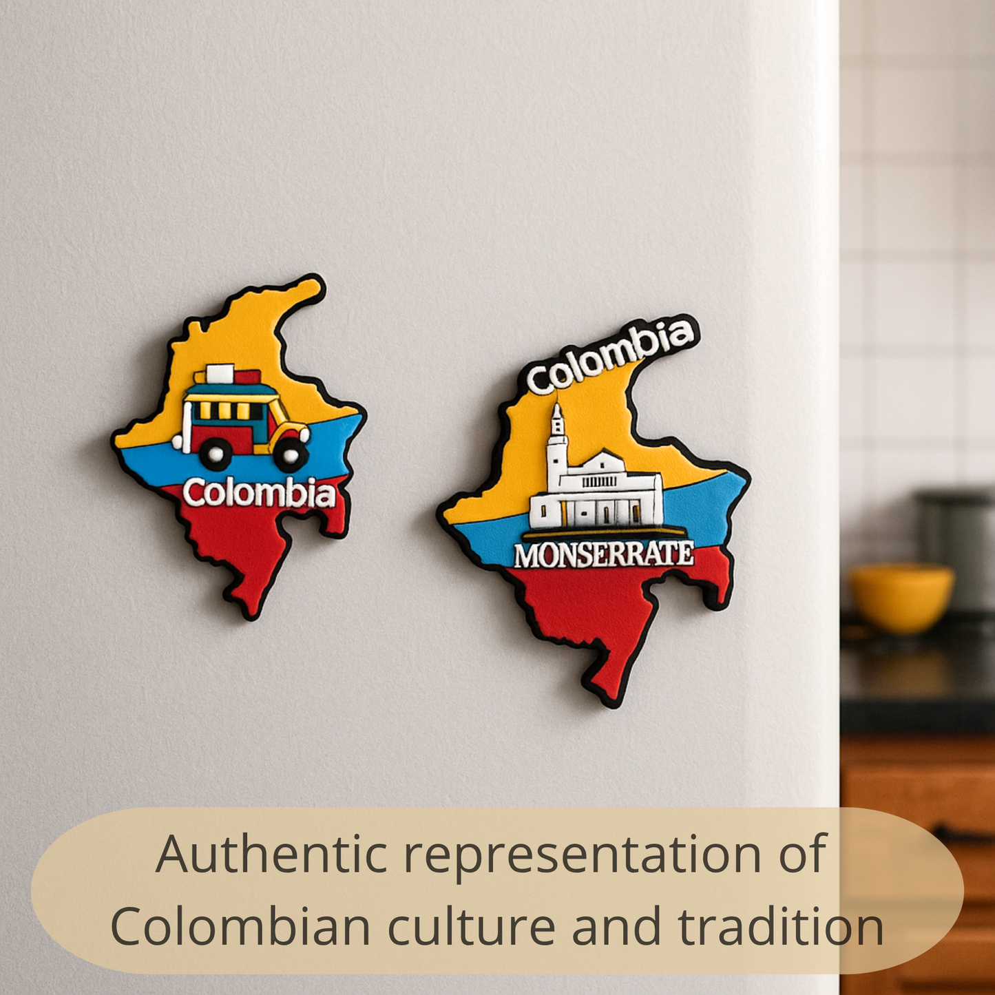 Colombia Map Fridge Magnet