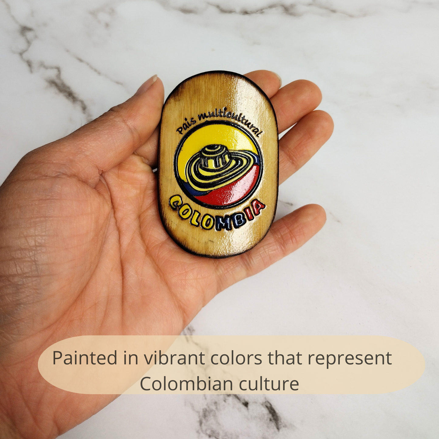 Colombian Wood Magnet Souvenirs for Fridge Decor