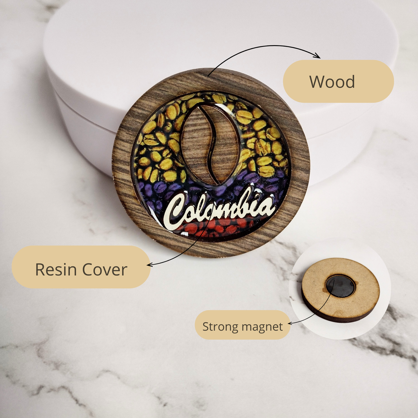 Coffee Resin Magnet