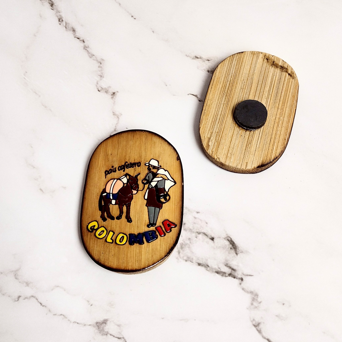 Colombian Wood Magnet Souvenirs for Fridge Decor