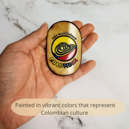 Colombian Wood Magnet Souvenirs for Fridge Decor