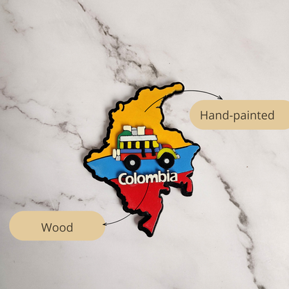 Colombia Map Fridge Magnet