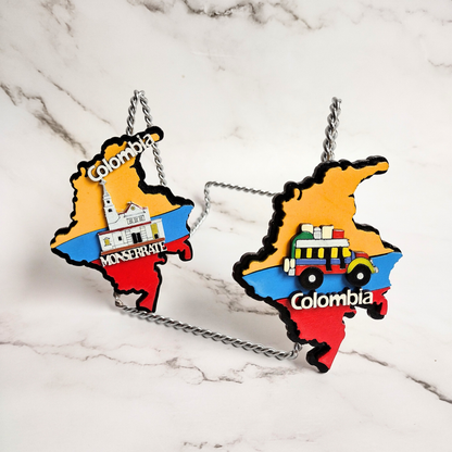 Colombia Map Fridge Magnet